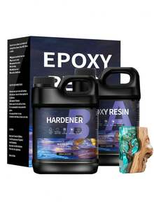 1:1 抗黄变高清环氧树脂 AB 胶，500/1000 毫升 2 瓶套装，适用于硅胶模具制作和环氧树脂装饰