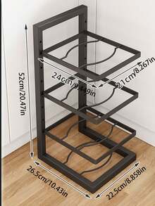 1 Stück Regal für Unterschrank, mehrstufiges bodenstehendes Aufbewahrungsregal, in der Höhe verstellbarer Küchenregal-Halter