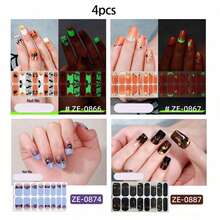 1/8 Peças Adesivos de Unhas, Novos e Mais Vendidos, Halloween INS Brilham no Escuro, Fantasma Fofo, Abóbora, Caveira, Estrela, Lua, Aranha, Morcego, Coração, Teia de Aranha, Gato, Decalques de Unhas, Acessórios de Arte de Unhas, Vários Estilos para Escolher, Crie Uso Diário da Moda, Design de Arte de Unhas DIY, Interessante, Minimalista e Multifuncional Ferramentas de Manicure para Amantes da Moda, Adequado como Presente para Família, Namorada, Melhores Amigas, Acompanha Lixa de Unhas