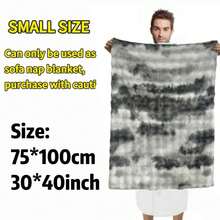 Soft & Warm Ultra-Soft Faux Rabbit Fur Tie-Dye Plush Throw Blanket - Reversible, Machine Washable For All Seasons, Perfect For Sofa, Bed, Living Room, Christmas Present - 深灰色 - 查看 15