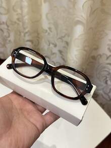 1pc Women's Casual Retro Square Black Flat Glasses, Suitable For Daily Wear And Street Photography - Multicolor - View 8