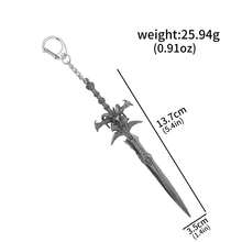 1pc 14cm World Of Warcraft Frostmourne Weapon Keychains Alloy Swords Game Peripheral Model Metal Action Figures Gift Toys Game Boys