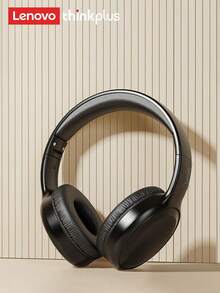 Lenovo TH30 Bluetooth Headphones, HiFi Stereo, Low Latency, Music & Gaming, Clear Microphone, Long Battery Life, Wireless 3.5mm Connection, Compatible With Computer & Smartphone - Black - View 12