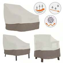 Waterproof Patio Chair Covers, Heavy Duty Oxford Fabric With PVC Coating, Dustproof Lawn Furniture Cover For Outdoor Winter