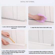 1pc Durable PVC Door Bottom Seal Strip - Self-Adhesive Upgraded Thicker Rubber Dust-Proof Seal, Soundproof, Easy To Install, Polished Surface - Suitable For Bathroom And Room Doors, Soundproof Strip | Smooth Door Seal | PVC Structure - Multicolor - View 11
