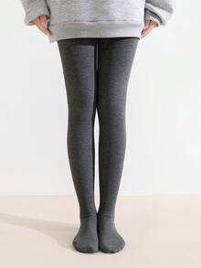 1pc Children's Brushed Thick Tights, Warm & Cozy Leggings For Girls, Suitable For Daily Wear And School Uniform, Autumn/Winter