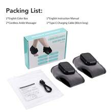 Hailicare Portable Hot Compress Vibration Foot Massager Ankle Joint Protection Heating Strap USB Rechargeable Cordless Ankle Massager With Heat Ankle Heated Brace Wrap Warmer For Plantar - Grey - View 13