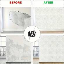 10/20/30pcs 3D Self-Adhesive Wallpaper, Single Piece 35cm * 35cm, Kitchen Oil Proof Sticker Baffle, Suitable For Home Wall Decoration, Living Room Background Wall Decoration, Bathroom, Bedroom Wall Decoration And Other Wall Renovation Wallpaper. Remove The Backing Paper To Stick The Wallpaper - White - View 10