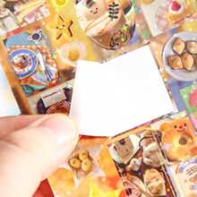 1/2 Sổ tay dán nhãn lấp lánh phong cách cổ điển, Sổ dán nhãn nhỏ gọn, Giấy trang trí thủ công DIY, Vật dụng làm sổ lưu niệm, Thích hợp làm sổ tay, Nhật ký, Đồ thủ công - Nhiều màu - Xem 4