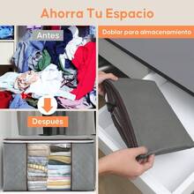 105L Bolsas De Almacenamiento, 4 Piezas Para Guardar Cobijas Y Edredones Transparente Plegable, Cajas Con Asa Reforzada Para Ropa De Cama - 1 - Ver 5