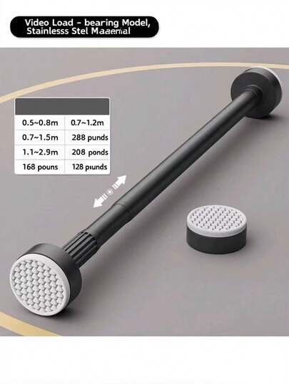 1pc Stainless Steel Retractable Clothes Drying Rack, Suitable For Balcony, Bathroom, Bedroom, No Drilling Required