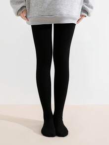 1pc Children's Brushed Thick Tights, Warm & Cozy Leggings For Girls, Suitable For Daily Wear And School Uniform, Autumn/Winter