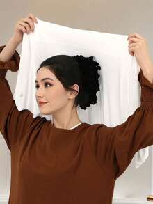 1 pieza Diadema versátil de unicolor para mujer, pañuelo para la cabeza simple, pañuelo musulmán transpirable para protección solar, hiyab de viscosa ligero adecuado para turbante diario