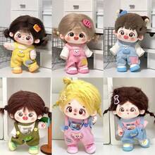 4pcs 20cm Doll Clothes Set - Shirt & Overalls, Authentic Doll Outfit, Suitable For Back To School, Graduation, Entertainment, Holiday Party, Best Friend/Birthday/Halloween Gift - Multicolor - View 2