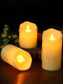 1 Peça Vela Sem Chama LED (Baterias Não Inclusas) Pavio Cintilante (Chama de Plástico) Decoração de Vela Adequada para Natal, Halloween, Dia dos Namorados, Casamento, Aniversário, Quarto e Várias Decorações de Feriados