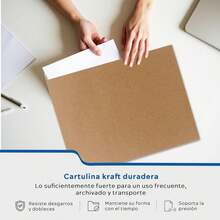 LUX Folder Tamaño Carta Paquete con 100 Unidades - Carpeta Kraft Recicladas Ecológicas Biodegradables (Carta) - Papel - Ver 9