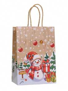 4/12/18/30 buc Pungi de cadouri din hârtie kraft de Crăciun, Ambalaj cadouri de Crăciun, Pungi de cadouri pentru petrecere de Crăciun, Ambalaje cadouri de Crăciun, Pungi tote de Crăciun, Decorațiuni de Crăciun, Pungi de cumpărături de Crăciun. Pungi de ambalare cadouri de Crăciun, Pungi de hârtie kraft, Pungi de cumpărături pentru mall, Moș Crăciun, Brad de Crăciun, Reni, Fulg de zăpadă, Pungi de hârtie kraft imprimate cu elemente de Crăciun cu omuleț de turtă dulce, Crăciun 2026