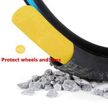 ENLEE 1 pieza Protector de neumático sin cámara para bicicleta ENLEE con correas fijas para prevenir lesiones y pinchazos, forro de esponja para proteger el tubo interior de la bicicleta de carretera y de montaña, accesorio para ciclismo al aire libre