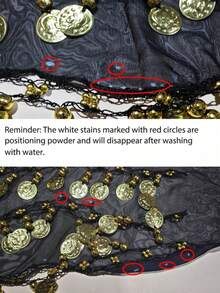 1 Stück Bauchtanz Hüftkette Outfit, Metallnetz Hüftrock Band Körperschmuck, Münzen Hüfttuch Gürtel für Tanz, Boho Stil