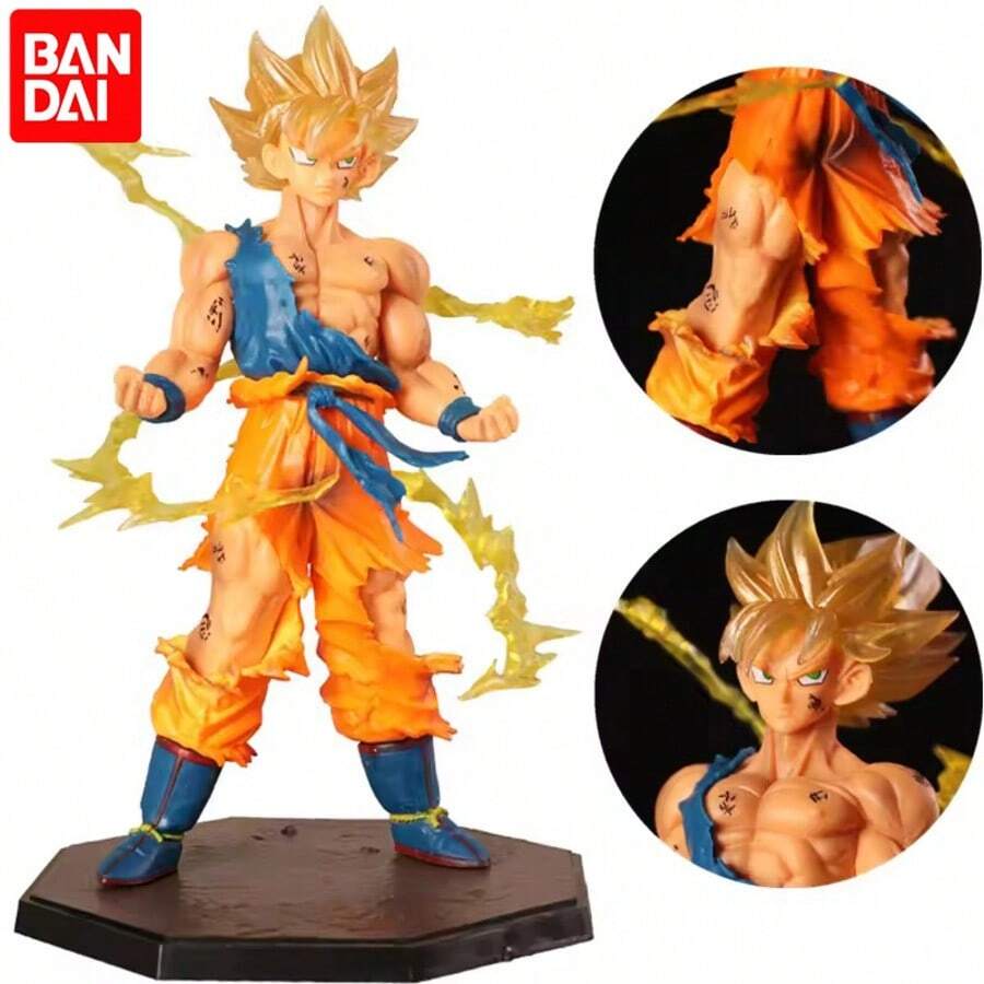 bandai SSJ Warrior 動漫角色 PVC 公仔收藏雕像模型裝飾品 | 完美萬聖節禮物 - 生日、週年紀念、畢業、返校、婚禮季與節日禮物，適合粉絲、收藏家、動漫主題派對裝飾與 Cosplay 道具，收藏禮品，成人動漫收藏品