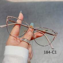 1pc Of Stylish Glasses - Unisex, Suitable For Everyday Wear And Photography, An Ideal Gift Choice, Decorative Eyewear - Khaki - View 12