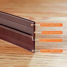 1pc Durable PVC Door Bottom Seal Strip - Self-Adhesive Upgraded Thicker Rubber Dust-Proof Seal, Soundproof, Easy To Install, Polished Surface - Suitable For Bathroom And Room Doors, Soundproof Strip | Smooth Door Seal | PVC Structure - Multicolor - View 6