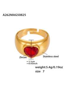 Ashenrae 1pc Exaggerated Waterdrop Zirconia Stainless Steel Ring, Fashionable Women's Daily Wear Jewelry Gift - Teardrop Zirconia Ring - View 8