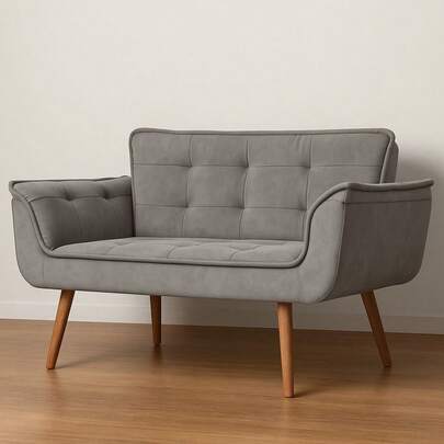 Namoradeira Poltrona 2 Lugares Decorativa Luxo Sala Escritório Clínica Estética Recepção Quarto