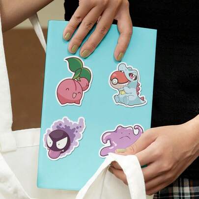 Kawaii Anime Pokemon Stickers Cute Pikachu Eevee Cartoon Decals Laptop Phone Scrapbook Classic Kids Sticker Toy