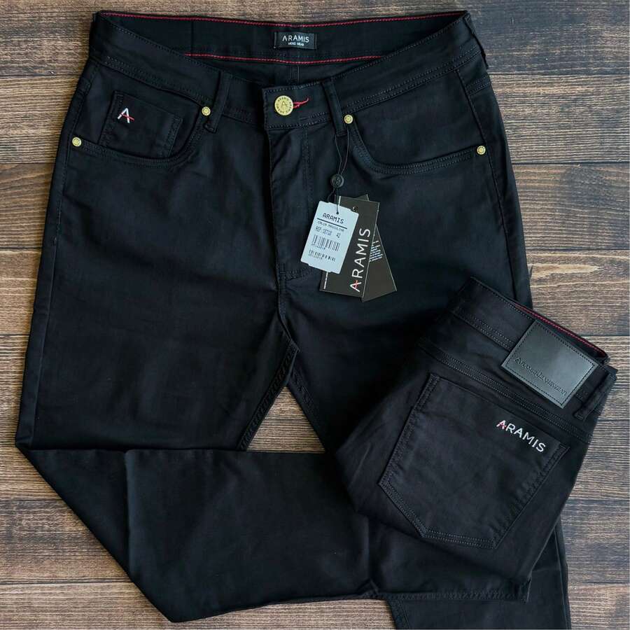 Aramis Men's Black Denim Jeans - 黑色 - 查看 1