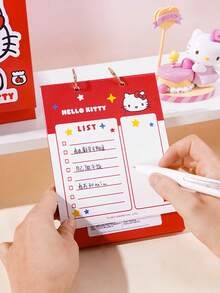 Sanrio Carino Calendario da scrivania Sanrio Hello Kitty 2026 (Calendario: Ottobre 2025-Dicembre 2026) Memo per studenti, ornamento da scrivania a cartoni animati, piccolo calendario da scrivania.