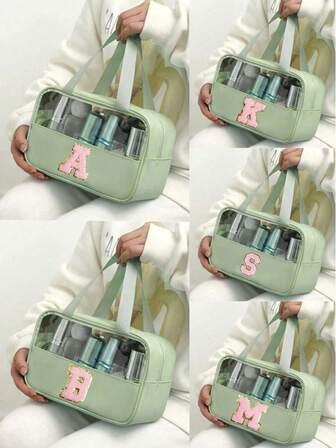 1 st. transparent PVC sminkväska, bokstavsdekoration necessär, förvaringsväska, strandväska, oumbärlig för sommarsemesterresor, sminkväska, sminkväska, sminkväskor, kosmetikväska, sminkorganisatör, resor, sminkpåse, väska, sminkbord, sminkpåse, resetillbehör, påse, sminkväska, sminkväskor, väskor, resetillbehör, liten sminkväska, sminkpåse, sminkväska, reseessential, stor kapacitet, stor sminkväska, julklappar, påse, resor, presenter till kvinnor reseessential, påse, kuvertväska / liten handväska, sminkorganisatör, sminkorganisatör, påse, borsthållare, minipåse, påse med stor kapacitet, presenter till kvinnor, julklappar, presentidéer för kvinnor