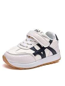 1 双男女款平底休闲运动鞋，耐磨防滑婴儿鞋，时尚百搭学生跑鞋，适合所有季节 - 黑色 - 查看 6