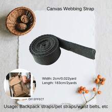 1pc 2yards Webbing Strap Canvas Polyester Ribbon For Knapsack Strapping Bags Crafts DIY For Christmas Decoration