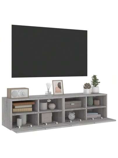 VidaXL TV Wand Units Pcs 60x30x30 Cm Processed Wood Grijs Sonoma Oak view 5
