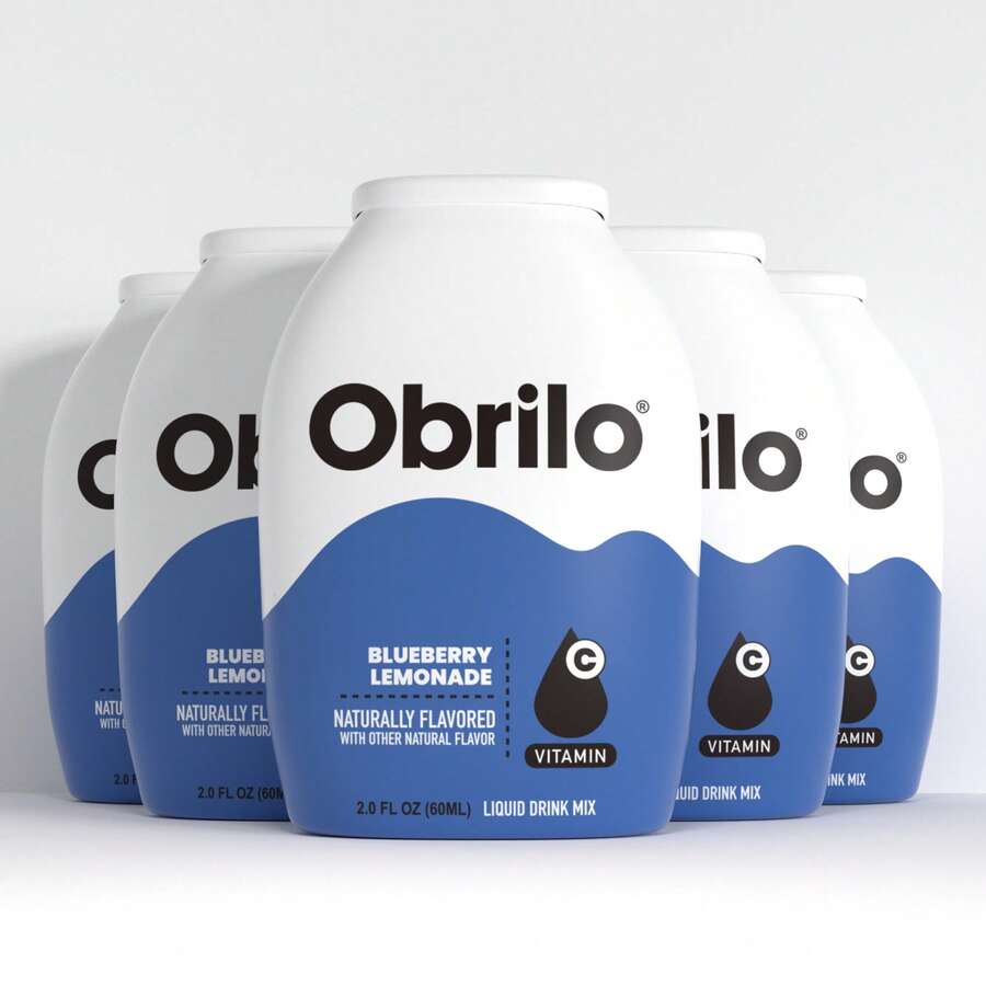 Obrilo Water Enhancer Liquid Flavoring Drops - ZERO Sugar/Calorie, Dye Free, Naturally Flavored Drink Syrup - 藍莓檸檬水 - 查看 1