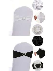 Heart-Shaped Buckle Sliding Elastic Chair Cover Strap, Universal Elastic Chair Strap, Suitable For Wedding Banquets, Event Parties, Wedding Celebrations, Party Banquets, Hotel Events, Ceremonies, Holiday And Birthday Decorations, Christmas, And Other Occasions.