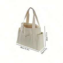 1pc Personalized Tote Bag, Shoulder Bag, Casual Shoppers Bag, Large Capacity Shoulder Bag, Suitable Work, Travel, Multi-Functional, High Capacity, Lightweight, Practical, Anniversary,, Vacation, Appropriate Outdoor/Commuting/Travel/School/Going Out/Sports/Shopping/Daily Use. - Nhiều màu - Xem 5