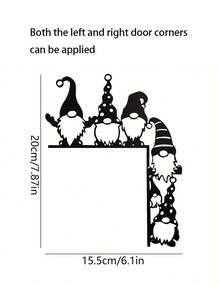 1pc Iron Santa Gnomes Door Corner Decor - Black Door Mount No-Face Santa Claus Hanging Sign, Multipurpose Decorative Plaque For Christmas And Thanksgiving, Festivals Decor, Room Decor, Home Decor, Offices Decor, Theme Party Decor, Christmas Decor Christmas Decorations Winter Christmas Decorations Home Christmas Gifts Christmas Decor - Multicolor - View 7