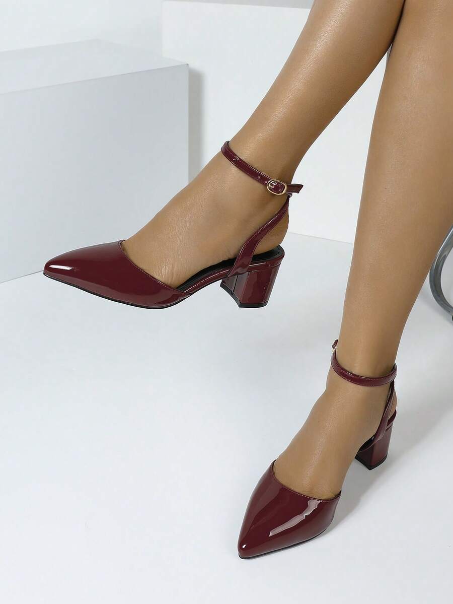 Kitten Heels Slingback For Women Closed Pointed Toe Pump Wedding Party Dress Shoes