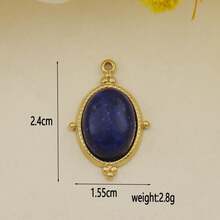 1pc Fashionable Minimalist Natural Stone Devil's Eye Tassel Pendant, DIY Jewelry Accessory For Necklaces, Earrings, And Other Jewelry