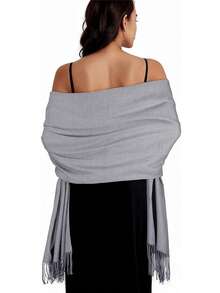 1 件女士纯色羊绒披肩和围巾，适合晚礼服泳衣罩衫沙滩罩衫长款泳衣围巾婚礼新娘伴娘披肩礼物 - 羊絨圍巾 - 查看 20