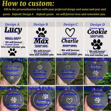 1pc Personalized Pet Memorial Stone, Heart-Shaped Stone Engraved With Pet Name, Condolence Gift For Pet Loss, Rainbow Bridge Remembrance Gift - Multicolor - View 9