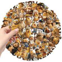 Transparent Working Potato Man Stickers - 50PCS Waterproof Clear PET Supplies For Scrapbooking, Guitar & Notebook DIY - 50PCS - View 4