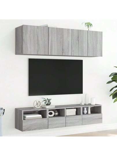 VidaXL TV Wand Unit 40x30x30 Cm Processed Wood Grijs Sonoma view 4