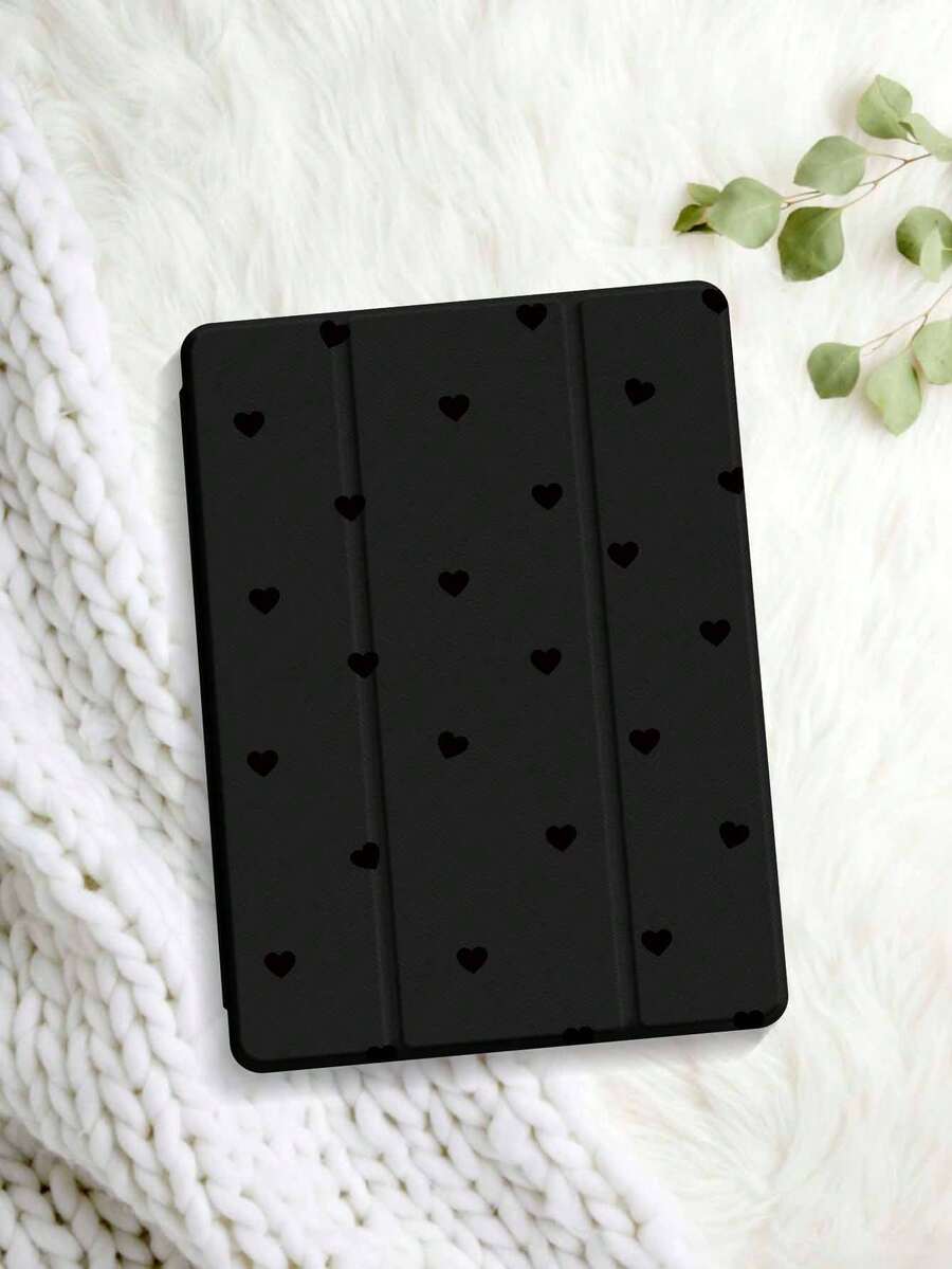 Black Heart Pattern Protective Case, Compatible With IPad 10.2 Inch 2021/2020 IPad 9th/8th Generation, Compatible With Samsung Galaxy Tab A8 10.5 Inch 2022, Tablet Protective Cover With Pencil Holder, Supports Auto Sleep/Wake Cover, Birthday Gift - Nhiều màu - Xem 1