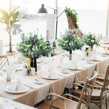 60Pcs,Artificial Greenery Stems Box Set,With 6 Kinds Of Faux Plants And Fake Flowers For DIY Bridal Bouquets Wedding Floral Arrangement Table Centerpieces Decoration (Green) - 綠色 - 查看 5