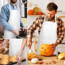 1pc Adjustable Pocket Kitchen Apron - Durable, Polyester Long Apron, Adjustable Size, With Cooking And Baking Pockets, Multipurpose Apron, Outdoor BBQ Apron, Suitable For Thanksgiving And Holiday Cooking, Meal Prep, Gatherings - Multicolor - View 8