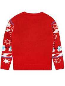 Disney Lilo & Stitch Jumper | Girls Lilo And Stitch Christmas Jumper | Xmas Jumper For Girls | Kids Christmas Sweater | Official Merchandise | Fast UK Delivery Shipping | Trusted UK Seller | Great Gift For Kids | Perfect For Birthdays And Christmas - Red - View 4