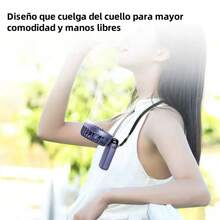Mini ventilador portátil de mano usb de escritorio plegable recargable pequeño ventilador personal aire fresco portátil viaje oficina hogar diseño compacto carga usb velocidad ajustable bajo ruido verano - Azul - Ver 3